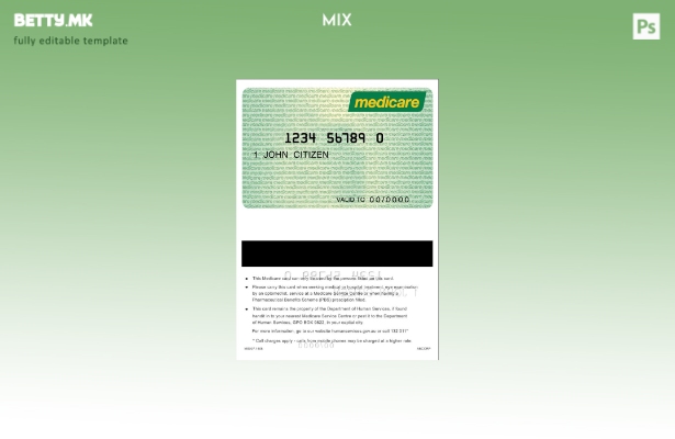 Модерен стил на шаблон за картичка Australia Medicare